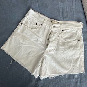 Free People White Denim Shorts.